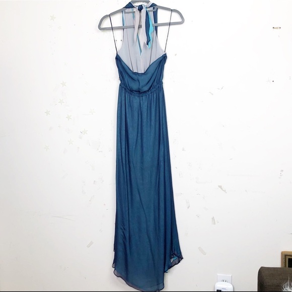 RAMY Brook Daphne Silk layered halter back Maxie dress - Picture 10 of 12